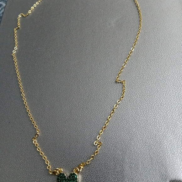 Elegant 18-inch choker with extension.with 14k gold platin - Picture 2 of 5